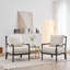 Chaise d'appoint avec cadre en bois tourné et solide-2046583579
