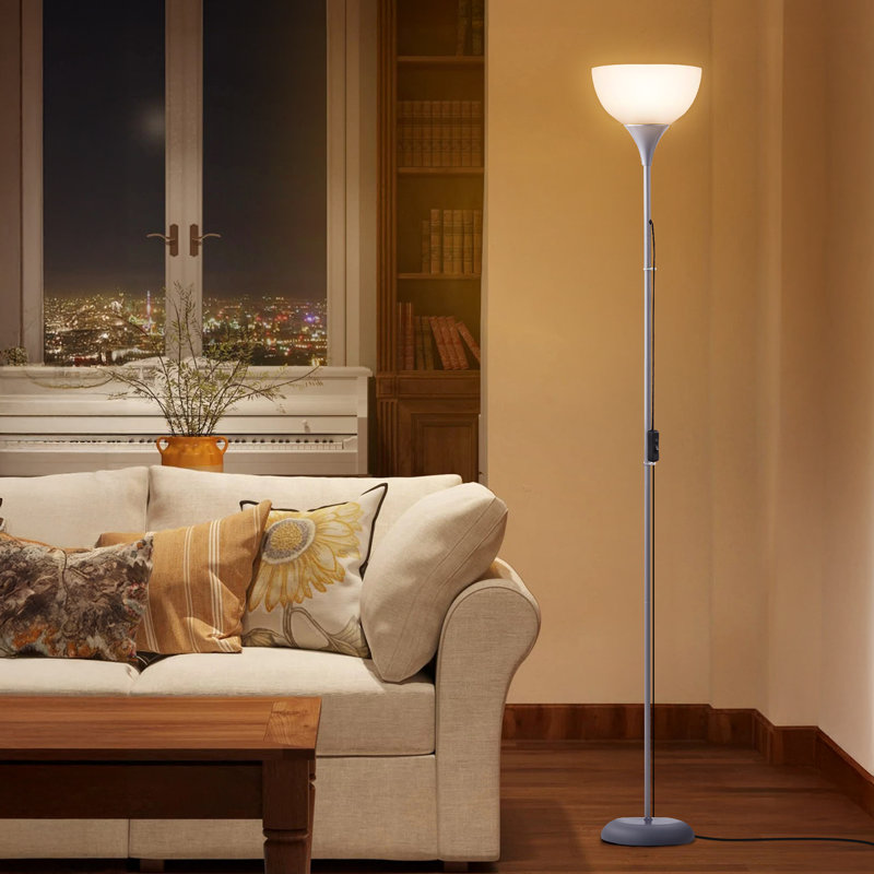 178cm Polished Torchiere Floor Lamp
