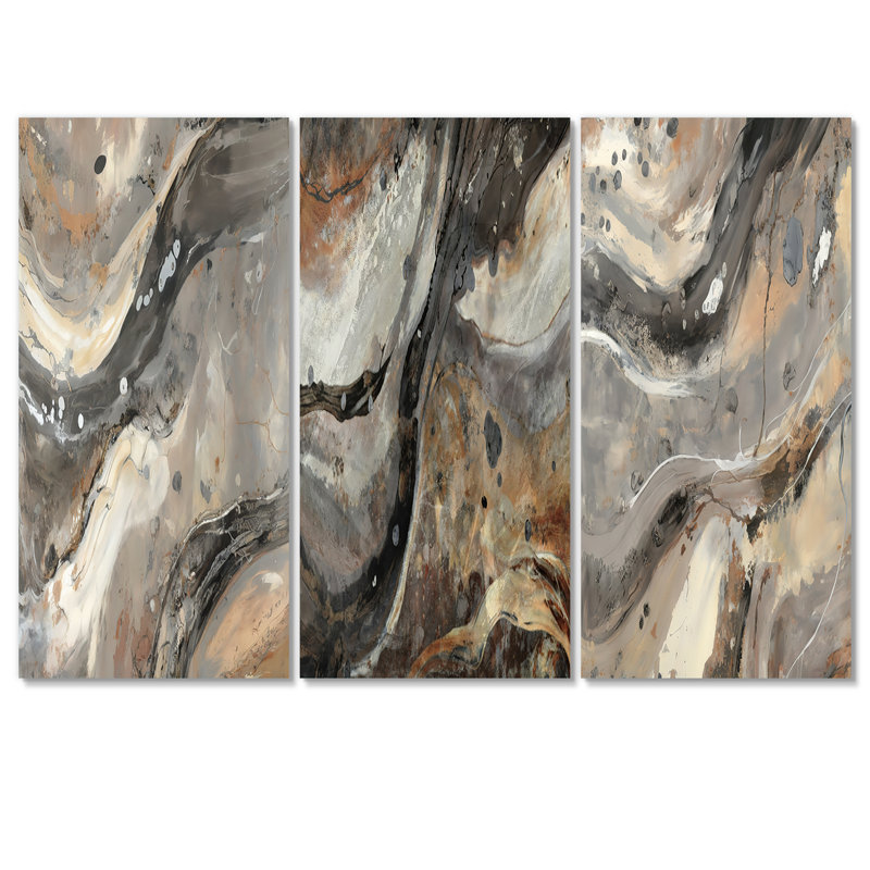«Morning Effervescence I», ensemble de 3 reproductions sur toiles tendues, H 28 po x l 36 po x P 1 po