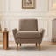 Fauteuil d'appoint rembourré avec pieds en bois d'hévéa-1822150973