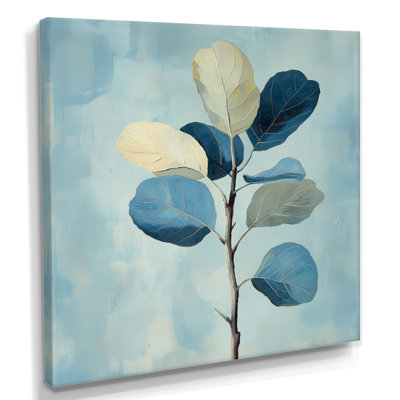 Branche de figuier bleue - Tableau botanique encadré