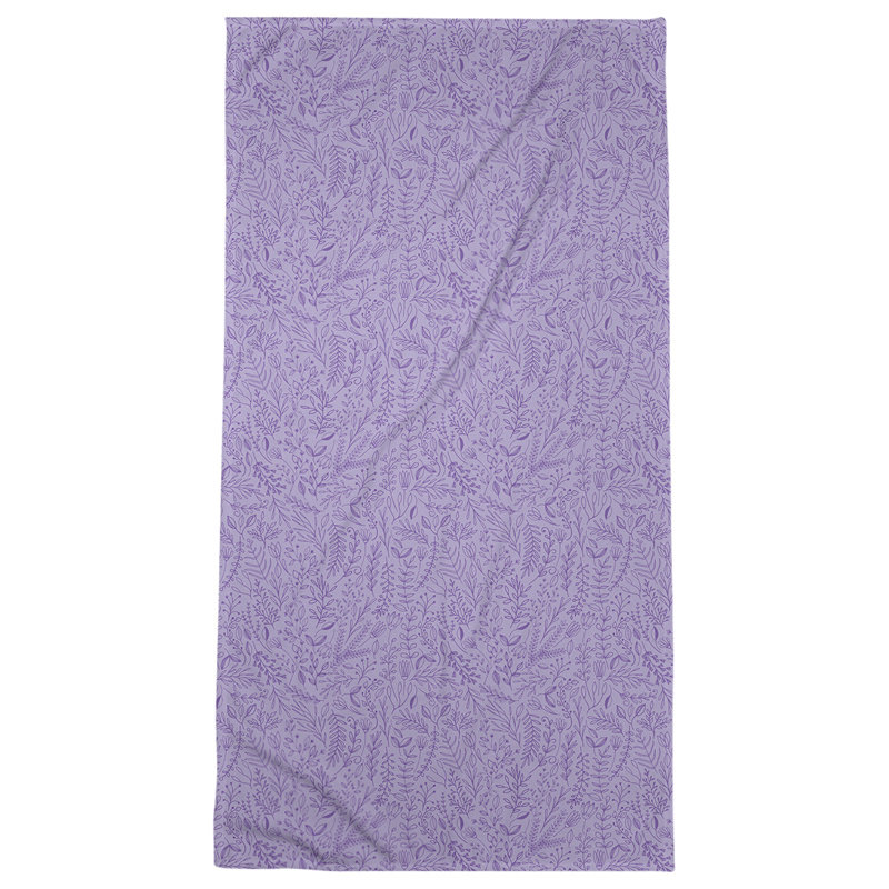 Serviette de bain florale ditsy classique, Mauve clair