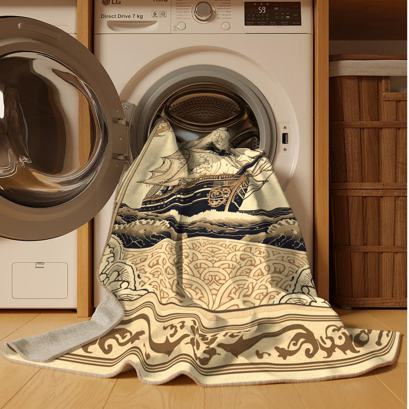 Tapis oriental traditionnel lavable à la machine Mendon, 3 X 5