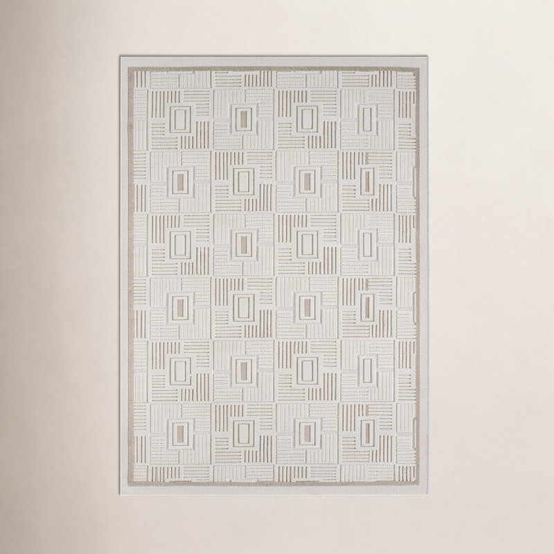 Harmonic Tile Power Loomed Indoor/Outdoor Rug, Rectangle 7'10" x 9'10"