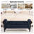 Elegant Upholstered Storage Bench with Roll Arms and Stylish Stitching & Button Design-2012909890