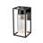 1 - Light Integrated LED Black Outdoor Wall Sconce with Textured Glass -790429053