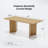 67"L×33.5"D Square Oak Dining Table with Solid Wood Double Pedestal Modern Kitchen Table for Living Room Dining Room Seats 6-50974241-14900530