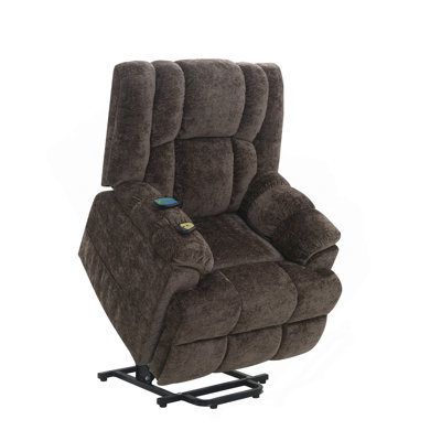 Brown Power Lift Recliner With Heating And Massage