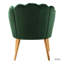 Fauteuil demi-tonneau en velours de 26,4 po Terrea