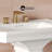 Voltaire 2-Piece Ceramic Rectangular Pedestal Sink in Glossy White