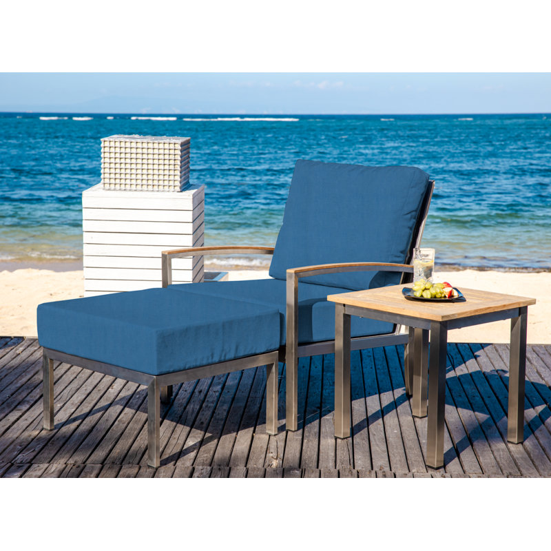 Avanti Stainless Steel Sling Outdoor Ottoman, Regatta