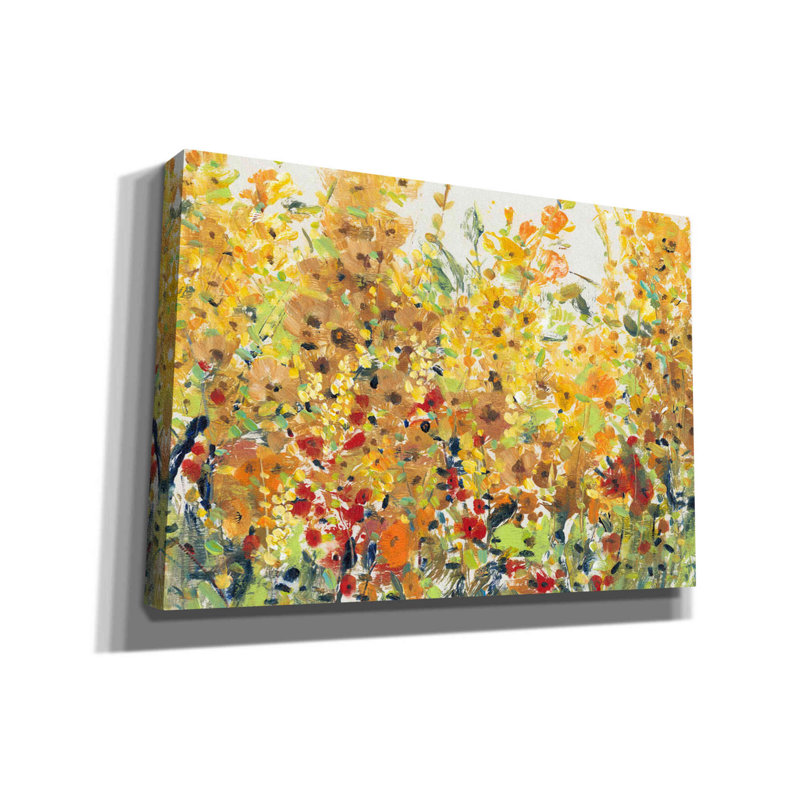«Golden Summer Garden II» par Timothy O 'Toole, art mural sur toile, H 18 po x l 26 po x P 0,75 po