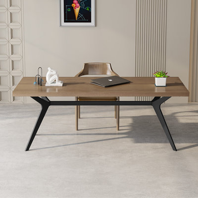 Bureaux rectangulaires en bois massif + fer