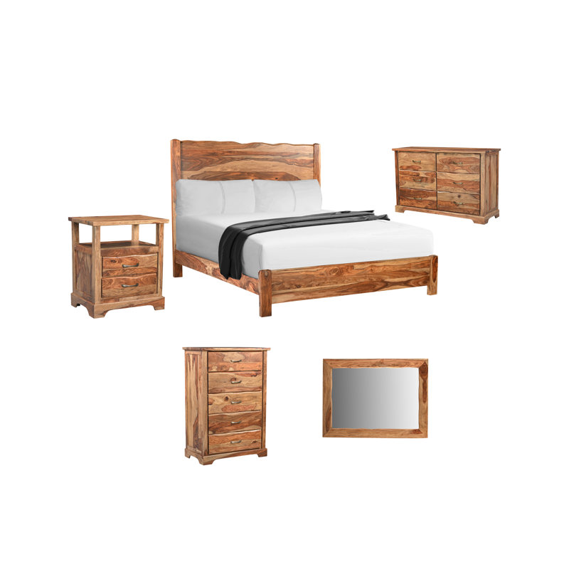 Ensemble de chambre à coucher 5 pièces Chaliyah, Grand