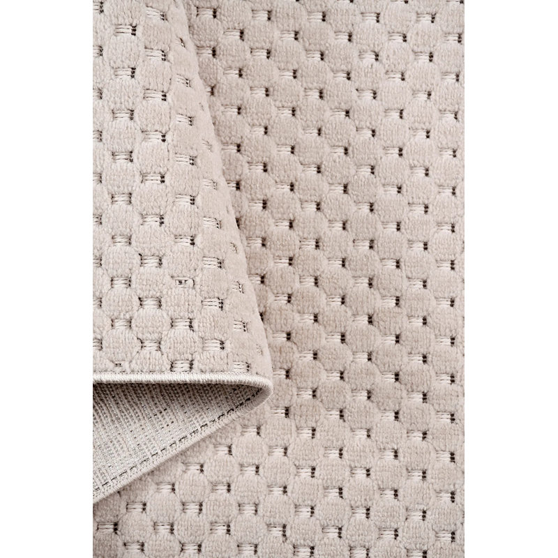 Tapis moderne en polyester vison Lucida résistant aux taches et facile à nettoyer, 6,5 pi x 6,5 pi