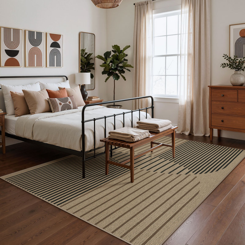 Tapis tissé antidérapant en jute