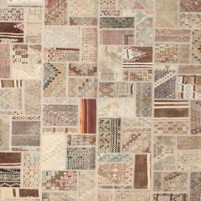 Tapis brun/vert/gris zone contemporaine