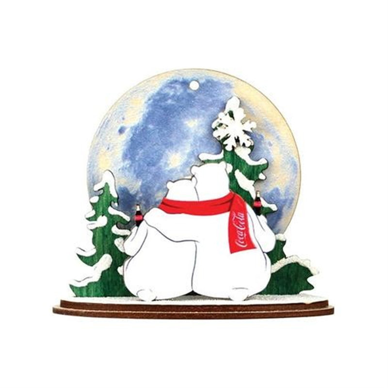 Ornement figurine suspendue lune de montre polaire