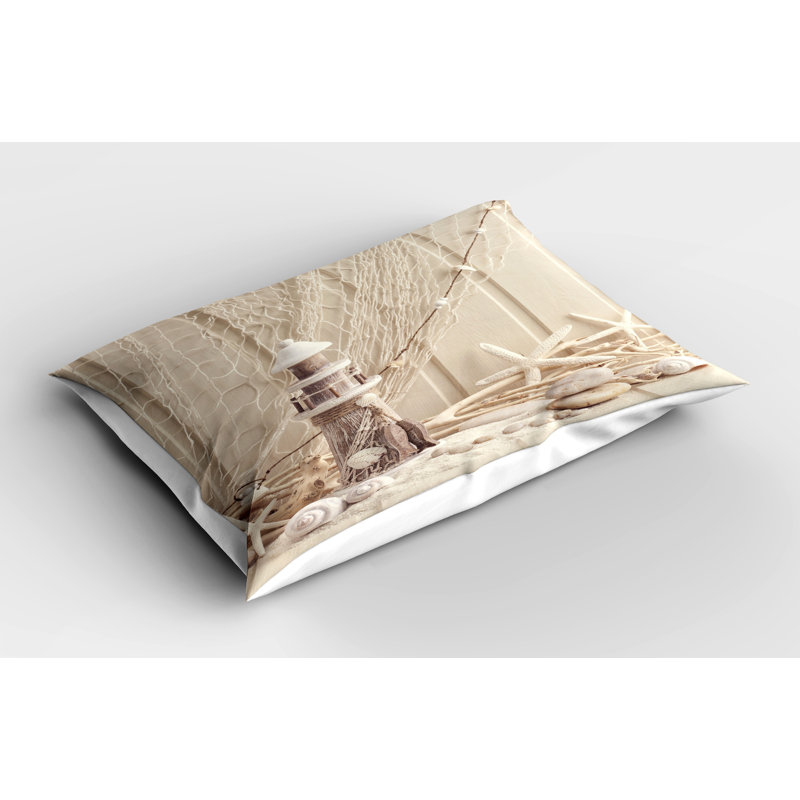 Pillowcase, Marine Fishing Net, Beige Cream