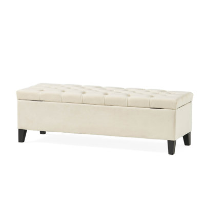 Button - Tufted and Diamond - Stitched Storage Ottoman
