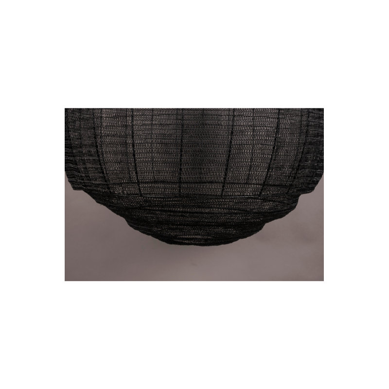 Luminaire suspendu sphérique 1 lumière, Noir, H 70 po x l 28 po x P 28 po
