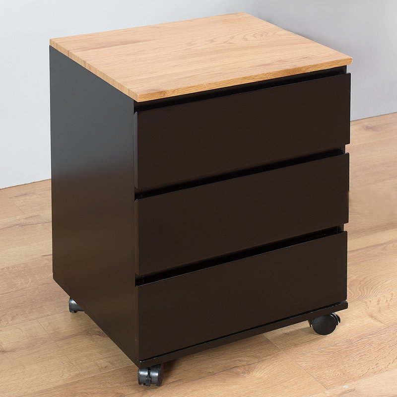 Lucienne 47cm Wide 3 -Drawer Mobile File Cabinet