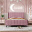 Lit plateforme tapissier, velours -1919968560