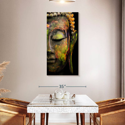 " Half Buddha Face Canvas Print "