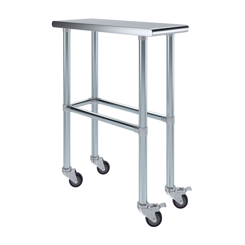 Table de travail en acier inoxydable, H 38 po x L 12 po x l 30 po