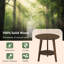 Table de bout ronde à 2 niveaux en bois massif avec tablette de rangement-849436488-849436490