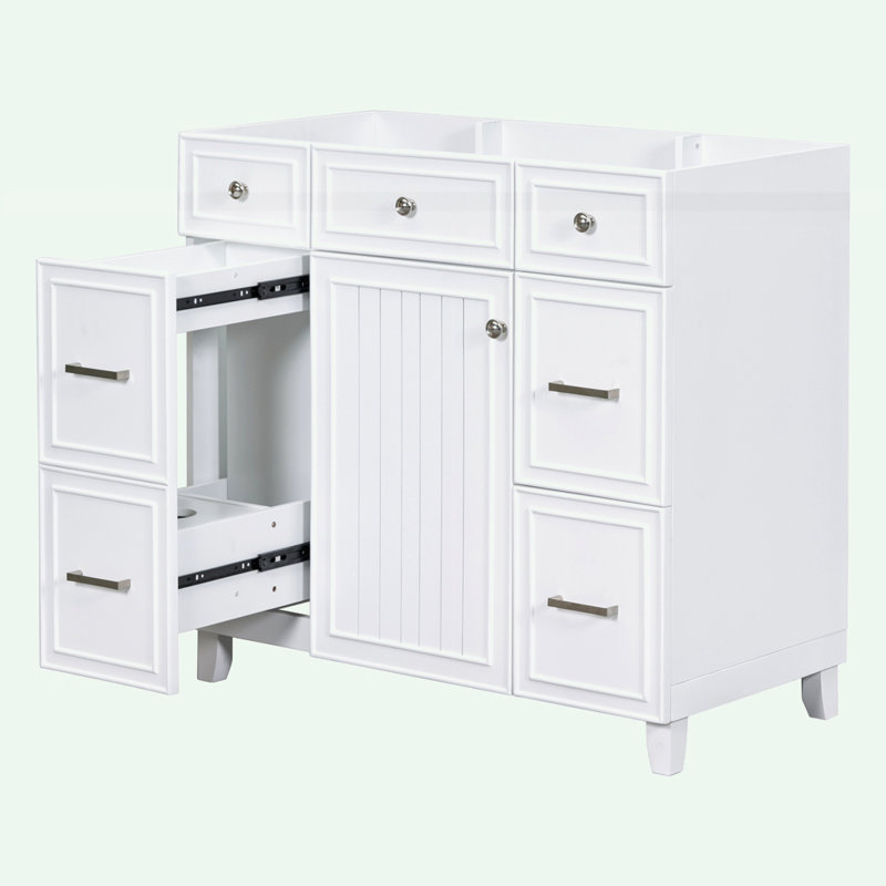Meuble-lavabo à 4 tiroirs, Blanc