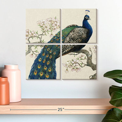 Brampt paon et fleurs I
