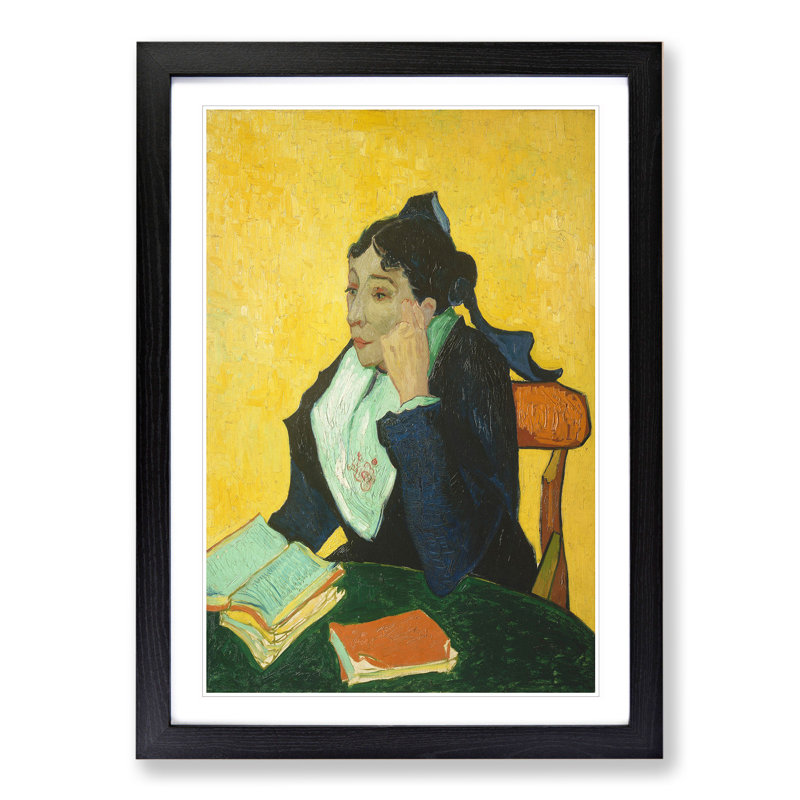Madame Joseph-Michel Ginoux by Vincent Van Gogh - Picture Frame Painting, 48cm H x 36cm W x 2cm D, Black Framed