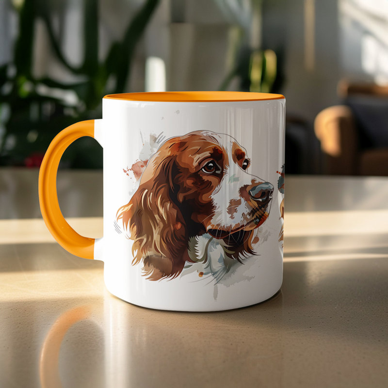 Ceramic Coffee Mug, 4, Orange