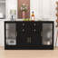 Buffet Buffet avec tablettes réglables, prise de courant, 4 portes et 2 tiroirs-2072315764