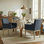 Chaise de salle à manger avec accoudoirs Bethea