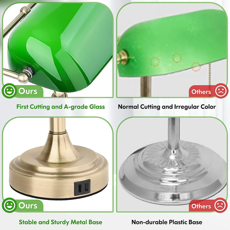 Lampe de bureau en métal Janil