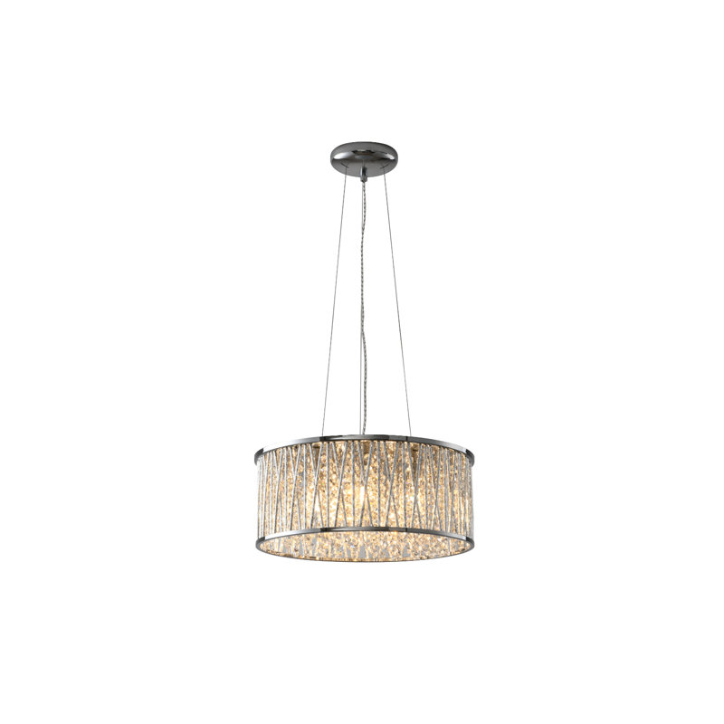 Avennes 3 - Light Drum Chandelier, Chrome