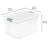 Sterilite 64 Qt Latching Box Stackable Storage Container with Lid, White, 4 Pack