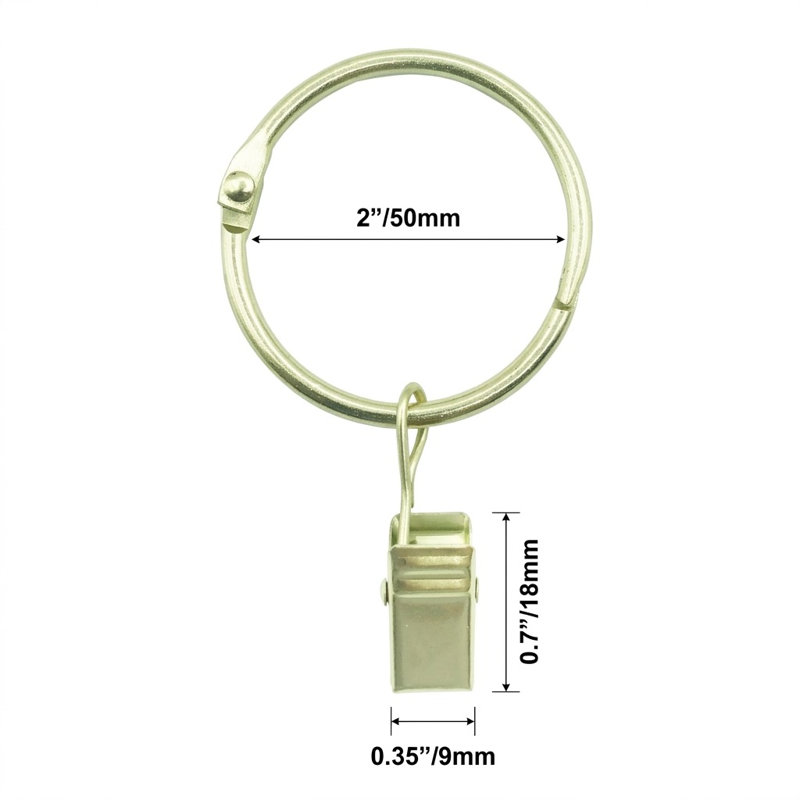 Natural 5 cm Curtain Rings