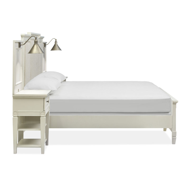 King Upholstered Wall Panel Bed