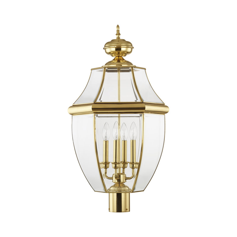 Tête de lanterne câblée 1 lumière Arelene, H 29 po x l 16 po x P 16 po, Laiton poli