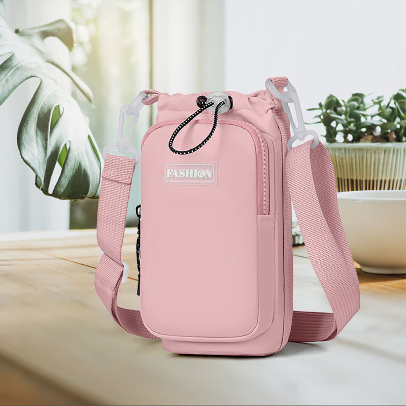 Sac à bandoulière portatif pour femmes, Rose