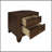 Walnut Finish Nightstand With 2 Ample Drawers