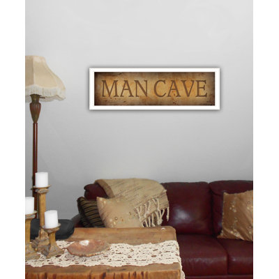 «Man Cave», art mural encadré pour le salon et la maison par John Jones