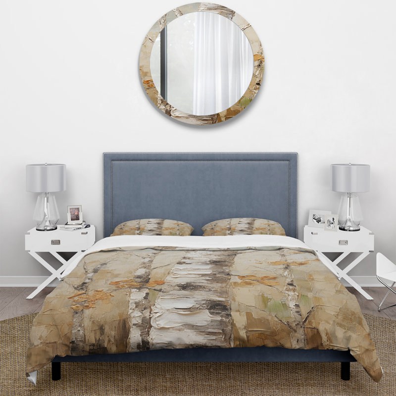 Ensemble de housse de couette Beige Tree American Basswood II - Tree, Housse de couette pour grand lit
