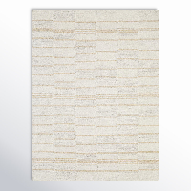 Demie Hand Tufted Wool Abstract Area Rug, Rectangle 8'10" x 12'