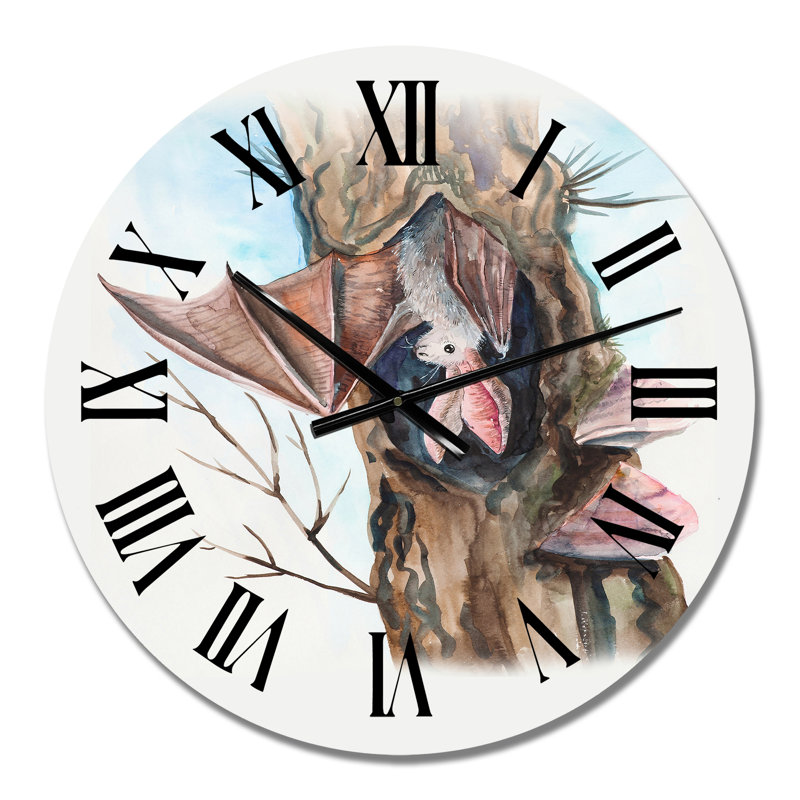 Bat In A Hollow Tree - Horloge murale traditionnelle, Moyen