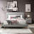 Grey Boucle 2-Drawer Upholstered Nightstand