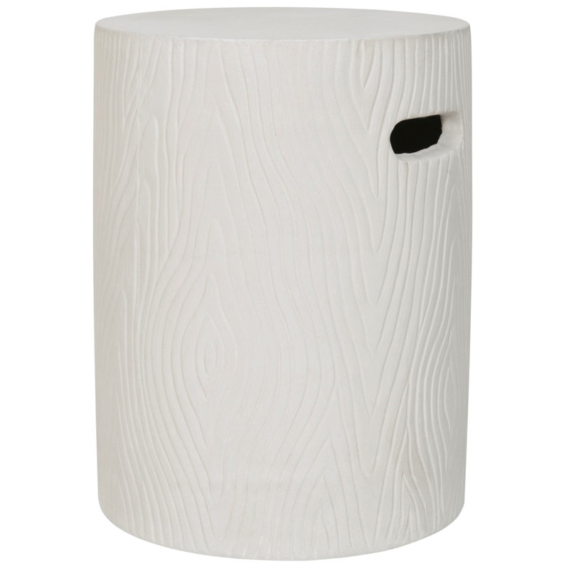 McBrine Concrete Top End Table, Ivory